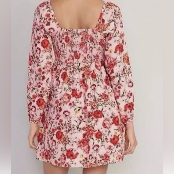 Floral Pink Smocked Dress - Picture 4 of 14